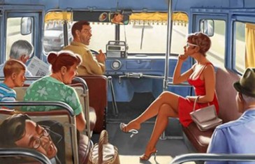U autobusu se vozi žena, i priča mobilnim telefonom sa drugaricom…