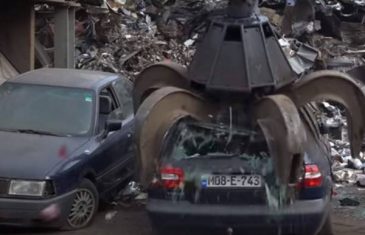 KAZNA DROBILICOM: U Zenici uništavaju automobile nesavjesnih vozača