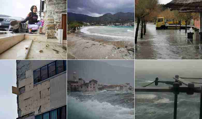 Haos na Jadranu: U Splitu odletjela fasada, rive su pod vodom, ne voze brodovi…