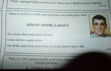 HOROR PRIČA IZ SARAJEVA: Ovako je preminuo Adnan Lakača (37)…
