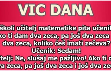 VIC DANA: Zadatak iz matematike