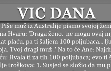 VIC: Piše muž iz Australije pismo svojoj ženi…