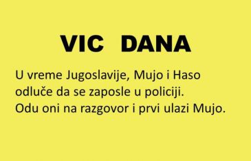 VIC DANA: Mujo i Haso traže posao u policiji