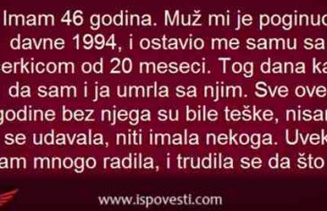 IMAM 46 GODINA MUŽ MI JE POGINUO DAVNE 1994…