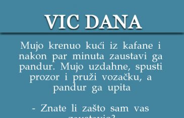 VIC DANA: Mujo krenuo kući iz kafane i nakon par minuta…