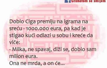 Dobio Ciga premiju na igrama na sreću…