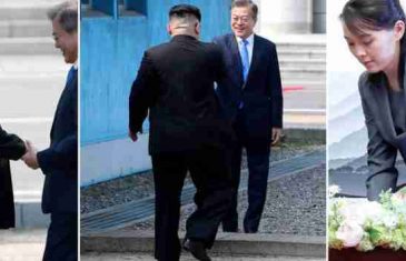 Kim Jong-un prvi čelnik S. Koreje koji je ušao na teritoriju Juga u 65 godina: Sestra ga pratila u stopu, on zbijao šale