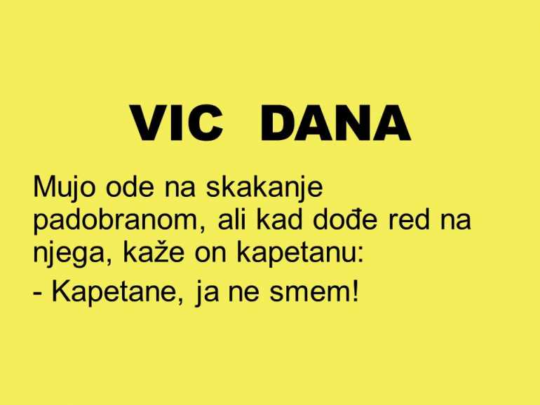 VIC DANA: Mujo skače padobranom