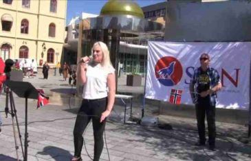 BRUKA U NORVEŠKOJ: Na antiislamskim protestima oskrnavljen Kur'an, desničarka  htjela pocijepati svetu knjigu, a onda je intervenirala policija…