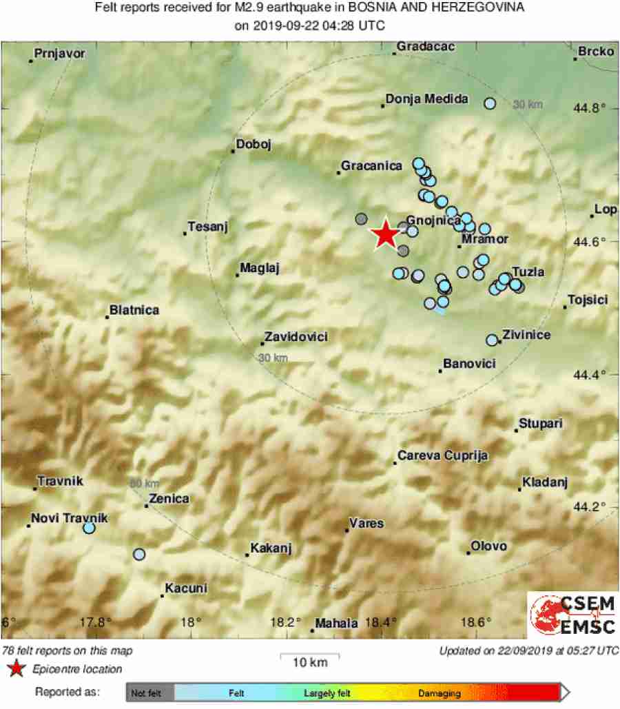 ZATRESLA SE BOSNA; ZEMLJOTRES JUTROS UZNEMIRIO GRAĐANE: “Ovo je već postalo jezivo…”