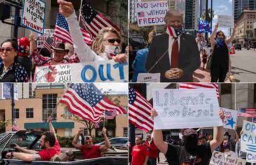 AMERIKA POPUT DIVLJEG ZAPADA: Usred pandemije na ulicama hiljade ljudi protestira protiv restrikcija a Trump ih podržava
