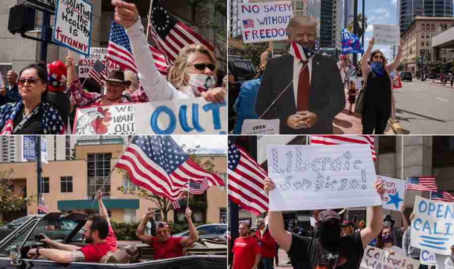 AMERIKA POPUT DIVLJEG ZAPADA: Usred pandemije na ulicama hiljade ljudi protestira protiv restrikcija a Trump ih podržava