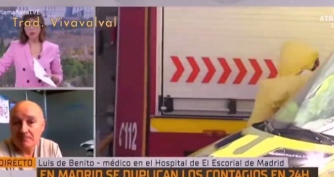 Madridskom doktoru puk'o film: Nismo puni, tri pacijenta na sto kreveta… Jesam li ja bio u bolnici ili vi?!