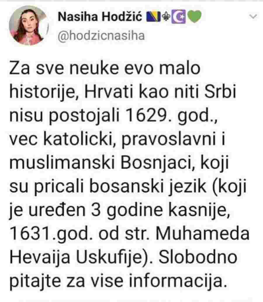 SRBIJA NA NOGAMA ZBOG OBJAVE NA TWITTERU: “U 17. vijeku u BiH nije bilo ni Srba ni Hrvata!”