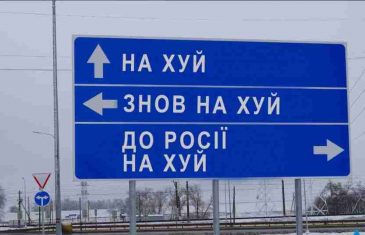 Ukrajinci uklanjaju s cesta putokaze i postavljaju nove: ‘Pomozimo Rusima da dođu ravno u pakao!‘