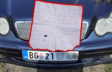 ŠOK I NEVJERICA: Beograđani turistički došli u Zenicu a kada su se vratili iz šetnje zatekla ih poruka na parkingu!