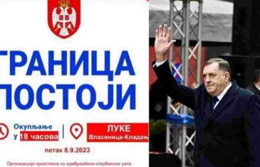 Za sutra najavljen novi protest “Granica postoji” zbog optužnice protiv Dodika i Lukića