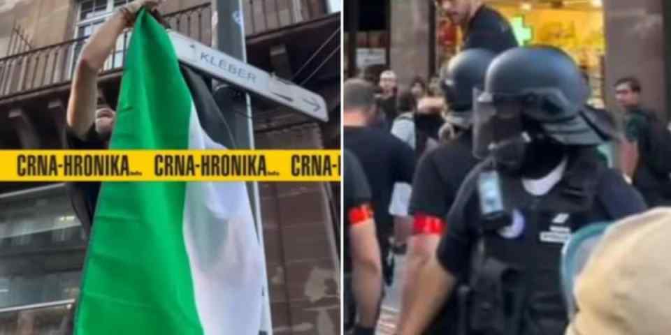 Bosanac u Strazburu izazvao incident sa palestinskom zastavom: Francuska policija Husu odmah lišila slobode