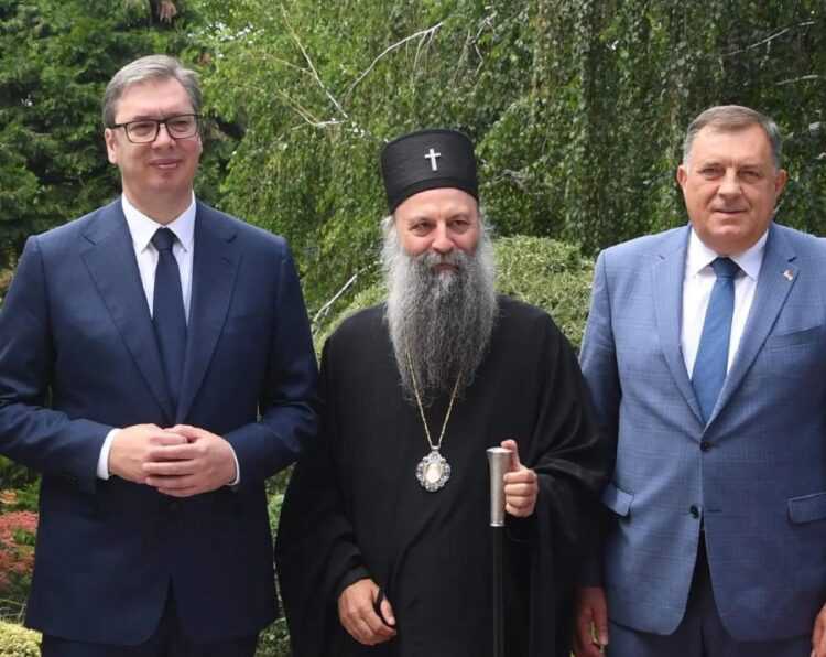 “REZOLUCIJOM SE OTVARA PANDORINA KUTIJA”: Milorad Dodik i Aleksandar Vučić se sastali s patrijarhom srpskim Porfirijem