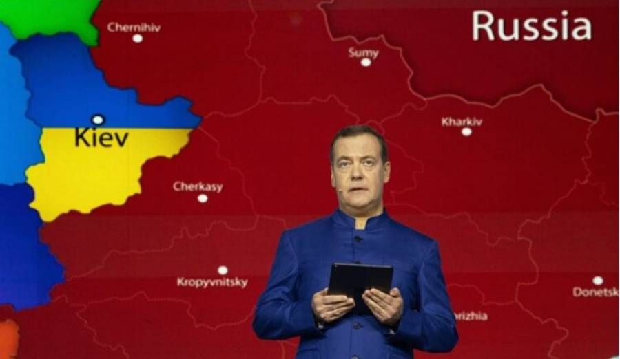 MEDVEDEV ODRŽAO GOVOR, PA OBJAVIO “SVOJU” KARTU EVROPE: Pogledajte kolika je Ukrajina