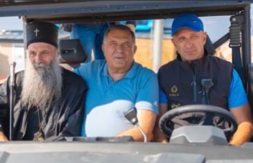 Dodik se žali ‘iz traktora’ kako su RS i Srbija pod stalnim pritiskom Evropske unije