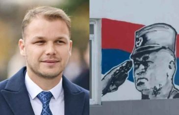 MURAL PRESUĐENOM RATNOM ZLOČINCU NA ZGRADI NARODNE KUHINJE U BANJOJ LUCI: Institucije BiH šute, a iz OHR-a… (VIDEO)